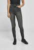 Urban Classics Damen Ladies High Waist Skinny Hose Jeans, Black Stone Washed,...