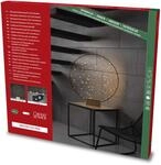 Konstsmide LED Metallsilhouetten Ring mit Holz-Fu&szlig;, schwarz, mit schwarzem...