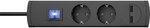 Kopp UNOversal&reg; Plus 2-Fach Steckdosenleiste + 2X USB-Anschluss 1,4m, Schalter &