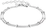 LIEBESKIND Berlin doppelreihiges Armband mit Logoanh&auml;nger aus Edelstahl LJ-0585-B-20