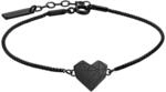 LIEBESKIND Damen Armband Herz Edelstahl Silber 20 cm (schwarz)