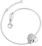Engelsrufer Herzfl&uuml;gel Armband f&uuml;r Damen 925er-Sterlingsilber Wei&szlig;e Zirkonia