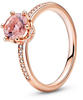 PANDORA Ring Rosé "Rosa funkelnde Krone" rosévergoldet Zirkonia 188289C01