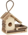 Relaxdays Vogelhaus zum Aufh&auml;ngen, klassisches Vogelh&auml;uschen aus Holz,...