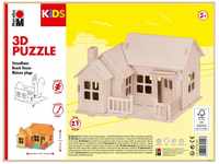 Marabu 317000000013 - KiDS 3D Holzpuzzle Strandhaus, mit 27 Puzzleteilen aus