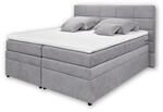 TACOMA 2 Boxspringbett 180 x 200 cm mit Bettkasten, hellgrau - Bequemes...