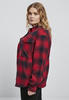 Urban Classics Damen TB3767-Ladies Check Overshirt Hemd, darkblue/red, L