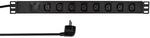 LogiLink Professional PDU8A01 Hochwertige 19" Steckdosenleiste 8-Fach IEC320 mit