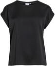 Vila Damen Viellette S/S Satin Top/Su - Noos T-Shirt (1er Pack)
