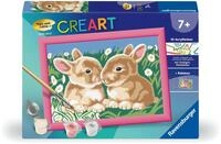Ravensburger CreArt Niedliche H&auml;schen - Malen nach Zahlen ab 7 Jahre | Malset...