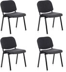 hjh OFFICE 4er Set Besucherstuhl stapelbar XT 600 Konferenzstuhl Stapelstuhl