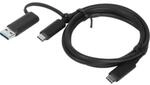 Lenovo HYBRID USB-C with USB-A, 4X90U90618, schwarz, 3 feet