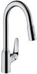 hansgrohe K&uuml;chenarmatur (Wasserhahn K&uuml;che 360&deg; schwenkbar, ausziehbare Brause mit
