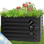 blumfeldt Hochbeet, Gro&szlig;es Hochbeet aus Metall, Schmales zum Selber Bauen,