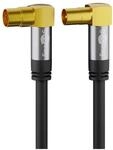 Goobay 70475 TV-Antennenkabel, gewinkelt, Koax-Buchse 90&deg; > Koax-Stecker...