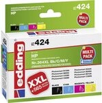 edding Druckerpatrone EDD-424 - Multipack 4 - Schwarz, Cyan, Magenta, Gelb - 1x...