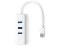 TP-Link UE330 USB 3.0 Hub Ethernet Adapter Gigabit mit 3 USB 3.0 Ports,...