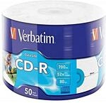Verbatim CD-R Inkjet Printable 700MB 50er Pack bedruckbare Rohlinge