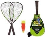 Talbot Torro Speed-Badminton Set Speed 5000, 2 handliche Alu-Rackets 56,5cm, 6