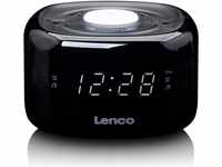 Lenco CR-12 Uhrenradio - Wecker mit Nachtlicht-Funktion - Easy Snooze -...