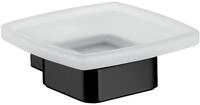 emco loft Seifenhalter, Wandmodell, Kristallglas satiniert, 053013300, Farbe: Schwarz