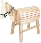 small foot Holzpferd f&uuml;r Kinder ab 3 Jahren, Reitpferd mit Aufstiegshilfe und