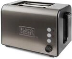 BLACK+DECKER BXTO900E - 900W Toaster aus Edelstahl mit 2 extra breiten...