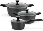 GSW 167772 Kochtopf-Set Easy Click 6-tlg, Aluminium, Kunststoff, Glas, Silikon,