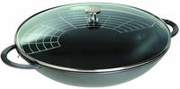 STAUB Gusseisen Wok, &Oslash; 37 cm, Mit Glasdeckel und herausnehmbaren...
