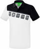 Erima Herren 5-C Poloshirt, weiß/schwarz/dunkelgrau, XL