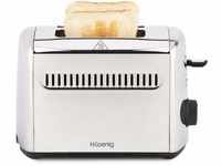 H.KOENIG TOS9 Toaster 2 Scheiben, Edelstahl
