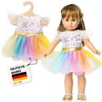 Heless 1850 - Kleid f&uuml;r Puppen im Einhorn Henri Design, Gr&ouml;&szlig;e 28-35 cm