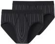 Schiesser Herren 2 Pack Sportslip mit Eingriff - Classic, schwarz_172692, 6/ L
