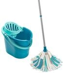 Leifheit Wischmopp Set Power Mop 3in1, 12 L Eimer mit Auspresssieb | 3in1...