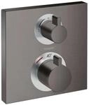 hansgrohe Unterputz Theromstat Ecostat Square, f&uuml;r 2 Funktionen, Brushed Black