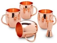 ECHTWERK Moscow Mule Becher Set 5-teilig &ndash; 4x 500 ml Edelstahlbecher in...