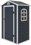Outsunny Ger&auml;tehaus 1,1m&sup2; mit Satteldach 134 x 104 x 204 cm Dunkelgrau |...