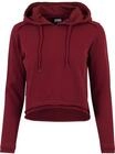 Urban Classics Damen Kapuzenpullover Ladies Cropped Terry Hoody, Gr. Large, Rot