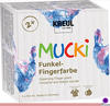 KREUL 2318 - Mucki schimmernde Funkel - Fingerfarbe, 4 x 150 ml in rosa, blau,...