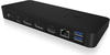 ICY BOX USB-C Docking Station (10-in-1) für 3 Monitore (2X DP & 1x HDMI), 4K...