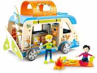 Hape Abenteuer-Van | Wohnmobil mit Puppen und Zubehör, der Camper ist...
