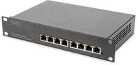 DIGITUS Gigabit Ethernet Netzwerk-Switch - 10 Zoll - 8 Ports - L2+ Managed -...