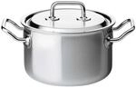 Spring 0415540616 Brigade Premium Fleischtopf mit Deckel, Edelstahl, silber, 15,4 x