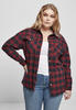 Urban Classics Damen TB3627-Ladies Oversized Overshirt Hemd, midnightnavy/red, L
