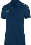 JAKO Damen Poloshirt Classico, Nightblue/Citro, 40