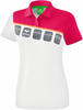 Erima Damen 5-C Poloshirt, weiß/love rose/peach, 36