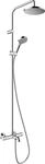 hansgrohe Vernis Blend - Duschsystem mit Wannenthermostat, Regendusche (205 mm)...