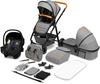 LIONELO Amber Kinderwagen 3 in 1 Kombikinderwagen Set sportlicher Sitz fester