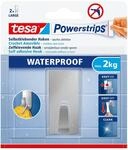 tesa Powerstrips Haken Waterproof L Metall eckig - selbstklebender Wandhaken...