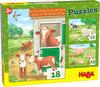 HABA 305884 - Puzzles Bauernhoftierkinder, Puzzle ab 3 Jahren, bunt